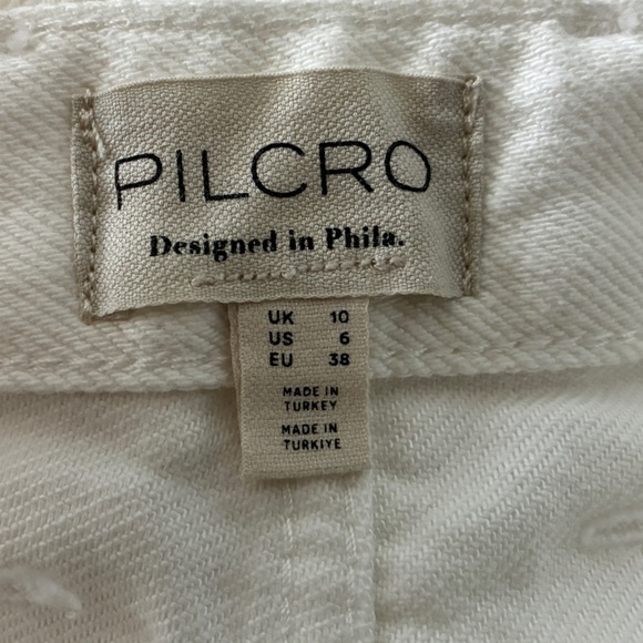 NWT Madi Pilcro Front Split White Denim Skirt - Raw Hem Size 6 - Picture 9 of 10